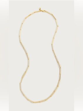 J Crew Long Dainty Gold-Plated Paper Clip Necklace